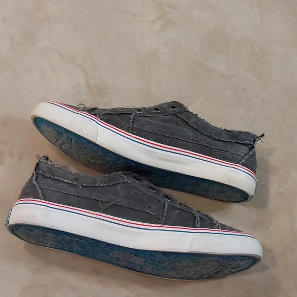 lowfish Malibu Play slip-on sneakers in light grey hipster smoked twill Size 10 - Picture 4 of 12